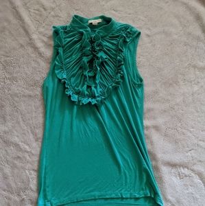 Green ruffle tank top